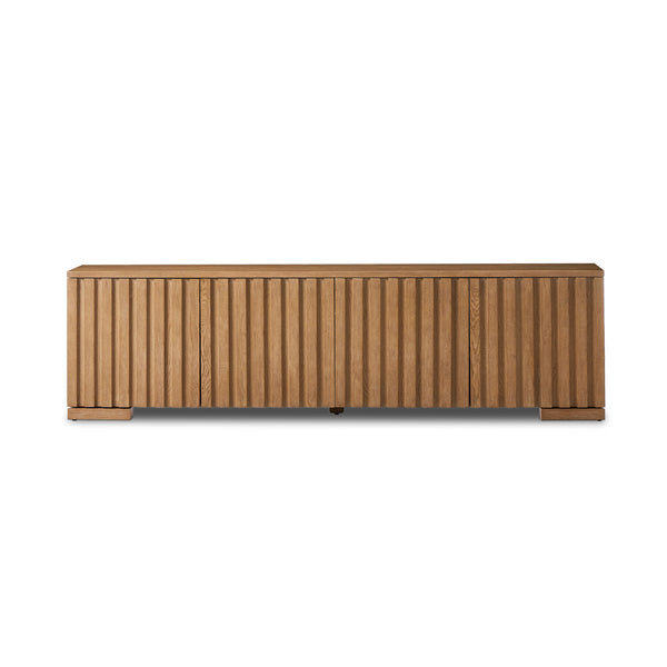 Ramos Media Console in Bleached Oak'