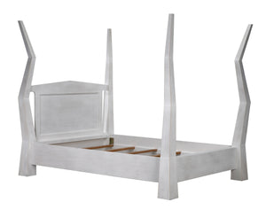 Patras Queen Bed in White Wash Mahogany