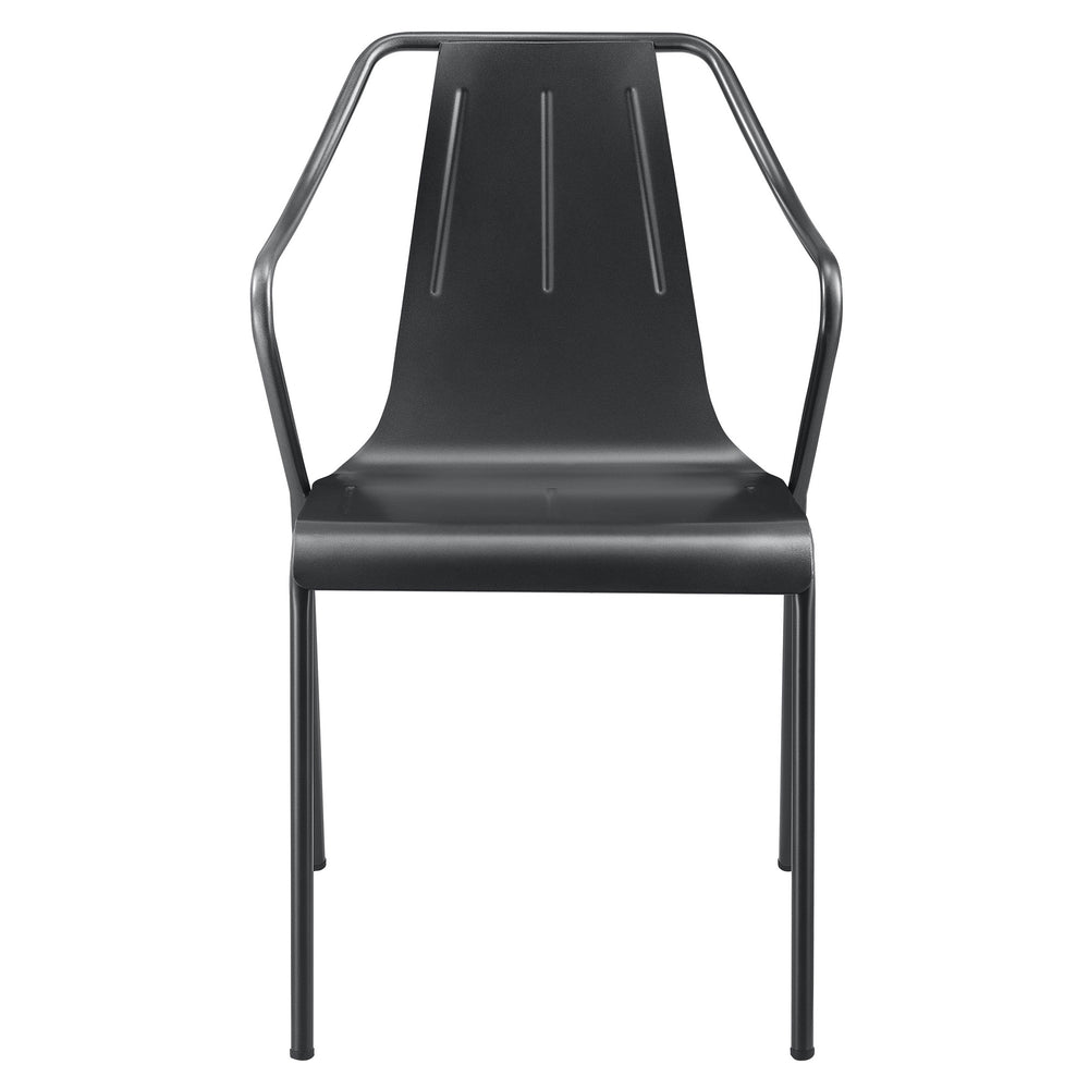 Callum Metal Chair In Metallic Gunmetal
