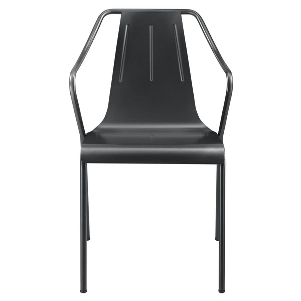 Callum Metal Chair In Metallic Gunmetal