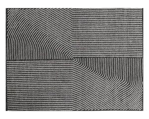 SERENE HAND-WOVEN RUG - BLACK / WHITE- 9' X 12'