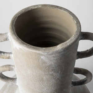 Sherry Rustic Brown Tall Neck Ceramic Vase