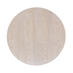 THICK TOP COFFEE TABLE WITH CROSS BASE IN CERUSED OAK