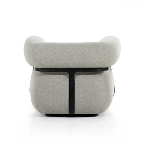 Gareth Swivel Chair In Torrance Silver