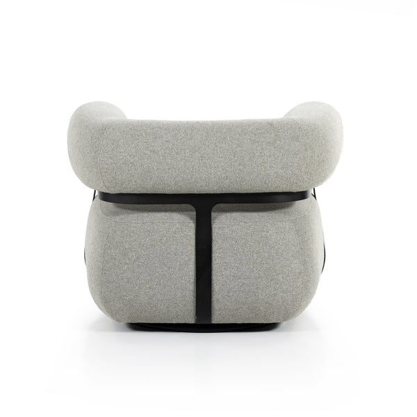 Gareth Swivel Chair In Torrance Silver