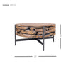 Bardo KD Reclaimed Teak Coffee Table, Natural