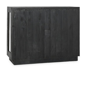 Larson Solid Wood Cabinet with Glass Doors