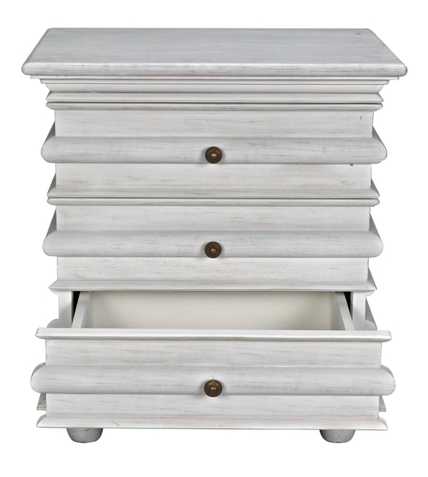 Ascona Side Table, White Wash