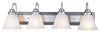 Lexington 4 Light Vanity  in Brushed Nickel Finish