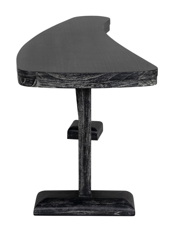 Zigmund Mahogany Desk in Cinder Black