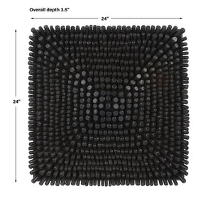 Portside Black Wood Wall Panel