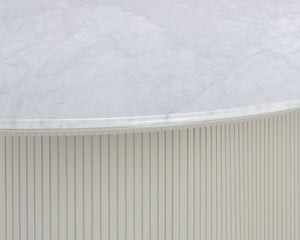PALOMA DINING TABLE - OVAL - WHITE MARBLE - 84"