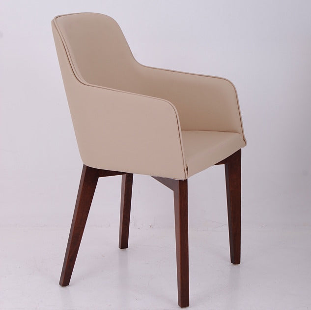 hudson arm fullyupholstered/wb in cream leather