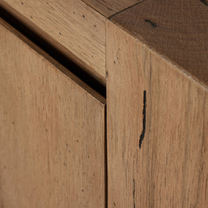 Abaso Media Console In Rustic Wormwood