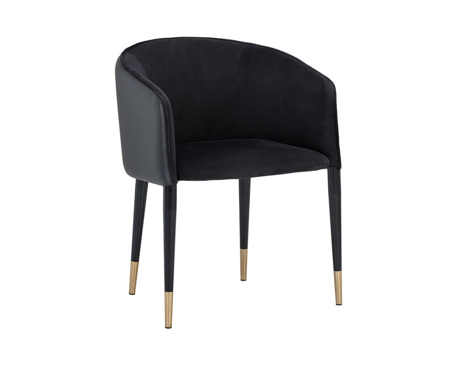 Asher Dining Chair - Abbington Black / Napa Black