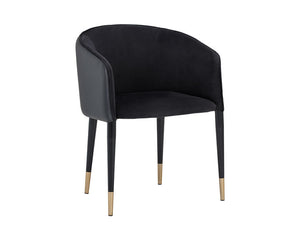 Asher Dining Chair - Abbington Black / Napa Black