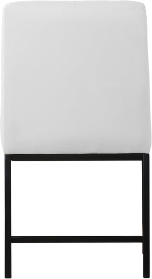 Bernard Dining Chair In White Faux Leather