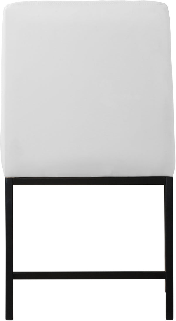 Bernard Dining Chair In White Faux Leather