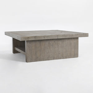 Stonebridge Solid Wood Coffee Table - Cement and Reclaimed Pine