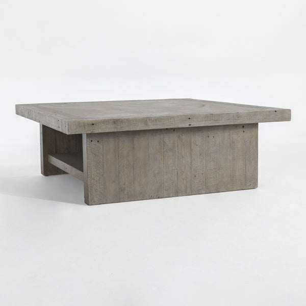 Stonebridge Solid Wood Coffee Table - Cement and Reclaimed Pine