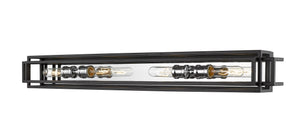 Titania 4 Light Vanity in Black + Chrome Finish