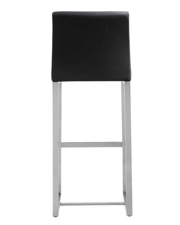 Denmark Black Stainless Steel Barstool (Set of 2)