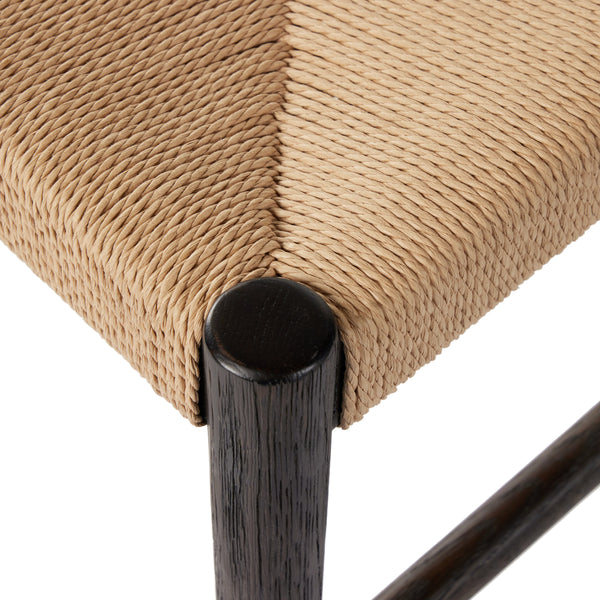 Glenmore Woven Dining Chair In Light Carbon
