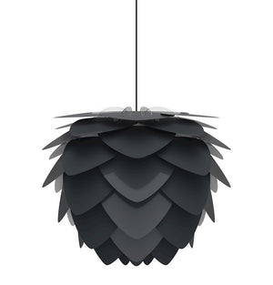 Aluvia Medium Plug-In Pendant in Anthracite with Black cord
