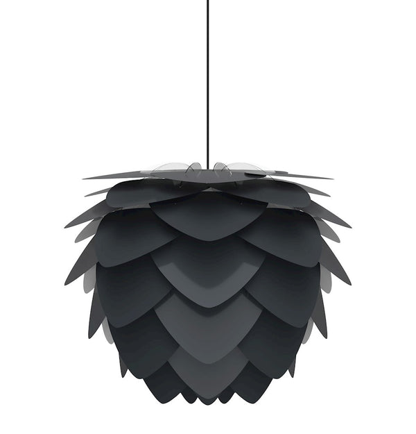Aluvia Medium Plug-In Pendant in Anthracite with Black cord