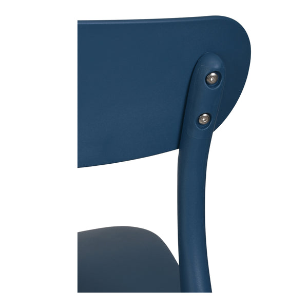 Kent Outdoor Dining Chair Set in Navy Blue - Moe's