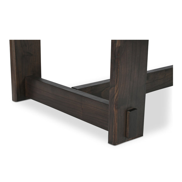 Glenn Oval Dining Table in Dark Brown Neem Wood
