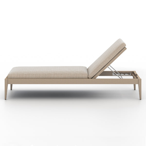 Sherwood Outdoor Chaise Lounge In Brwn/Sand