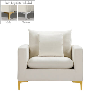 Lucy Chair In Cream Velvet