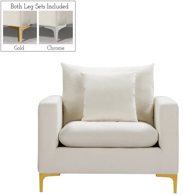 Lucy Chair In Cream Velvet
