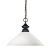 Shark 1 Light Pendant in Olde Bronze Finish