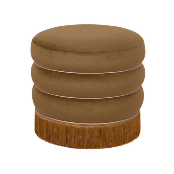 Lakka Chocolate Velvet Ottoman