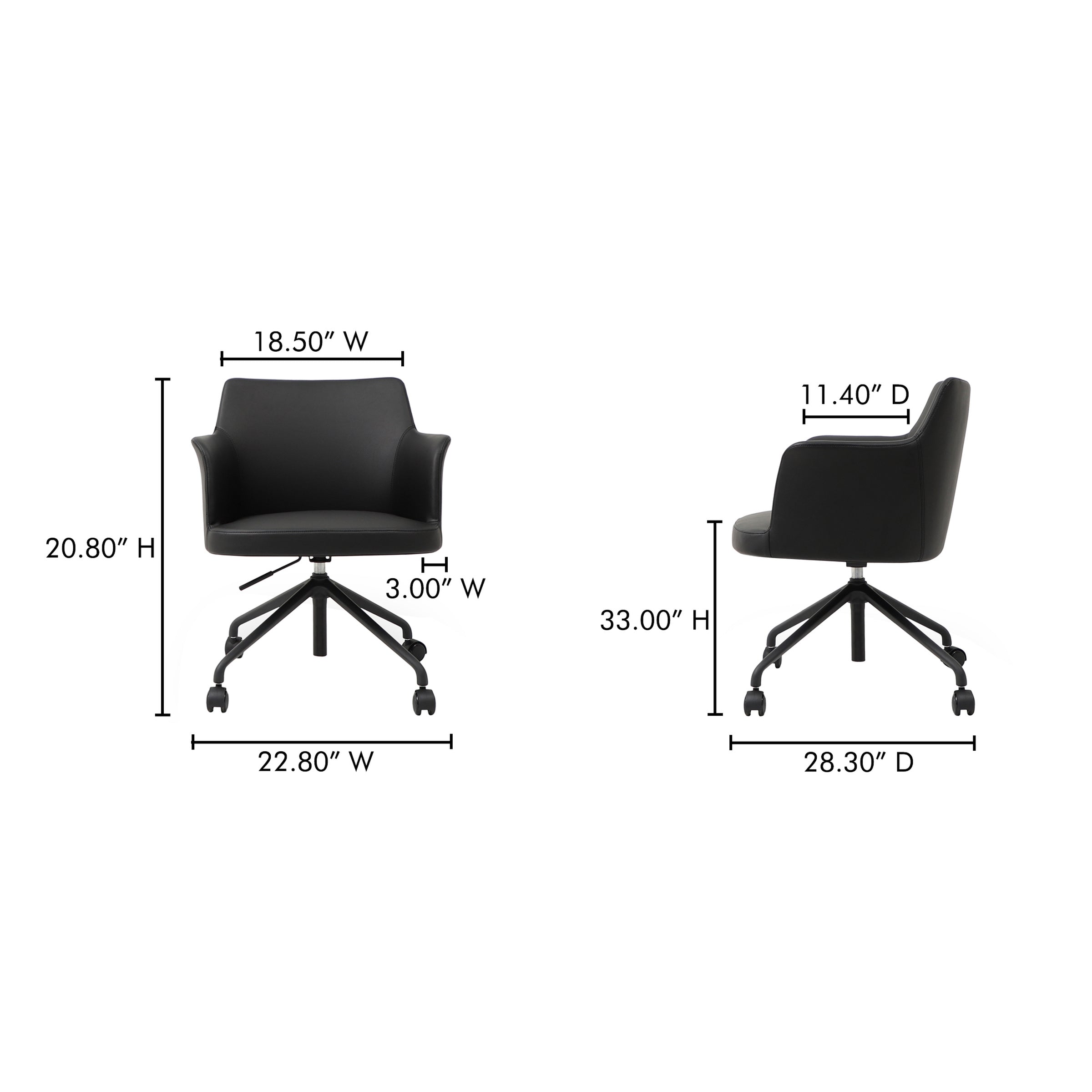 Moe's Home Morris Office Chair - Thumbnail 4