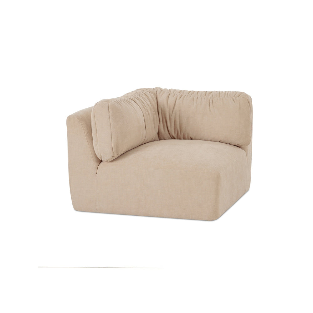 Moe's Matina Corner Chair in Oatmeal Chenille