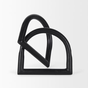 Locke Large Matte Black Metal Decorative Object