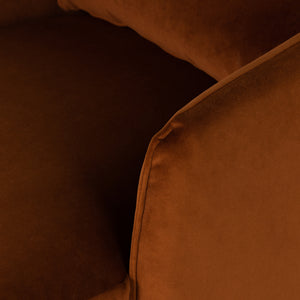 Whittaker Swivel Chair In Bleecker Rust
