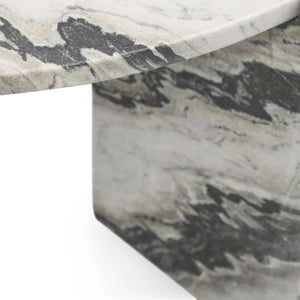 Classic Home Zora Marble Coffee Table - Charcoal Gray