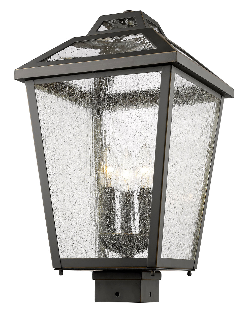 Bayland 3 Light Outdoor Post Mount Light in Oil Rubbed Bronze Finish
