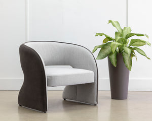 ROSALIA LOUNGE CHAIR - MINA LIGHT GREY / MEG ASH