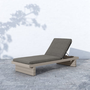 Leroy Outdoor Chaise in Grey/Charcoal