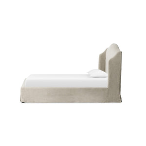 Meryl Slipcover King Bed - Broadway Stone