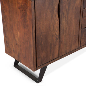 London Loft 68-Inch Acacia Wood Sideboard in Walnut Finish