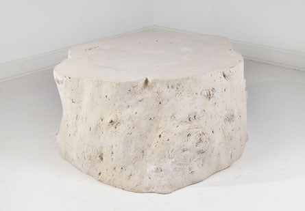 Log Cocktail Table, Stone Cast