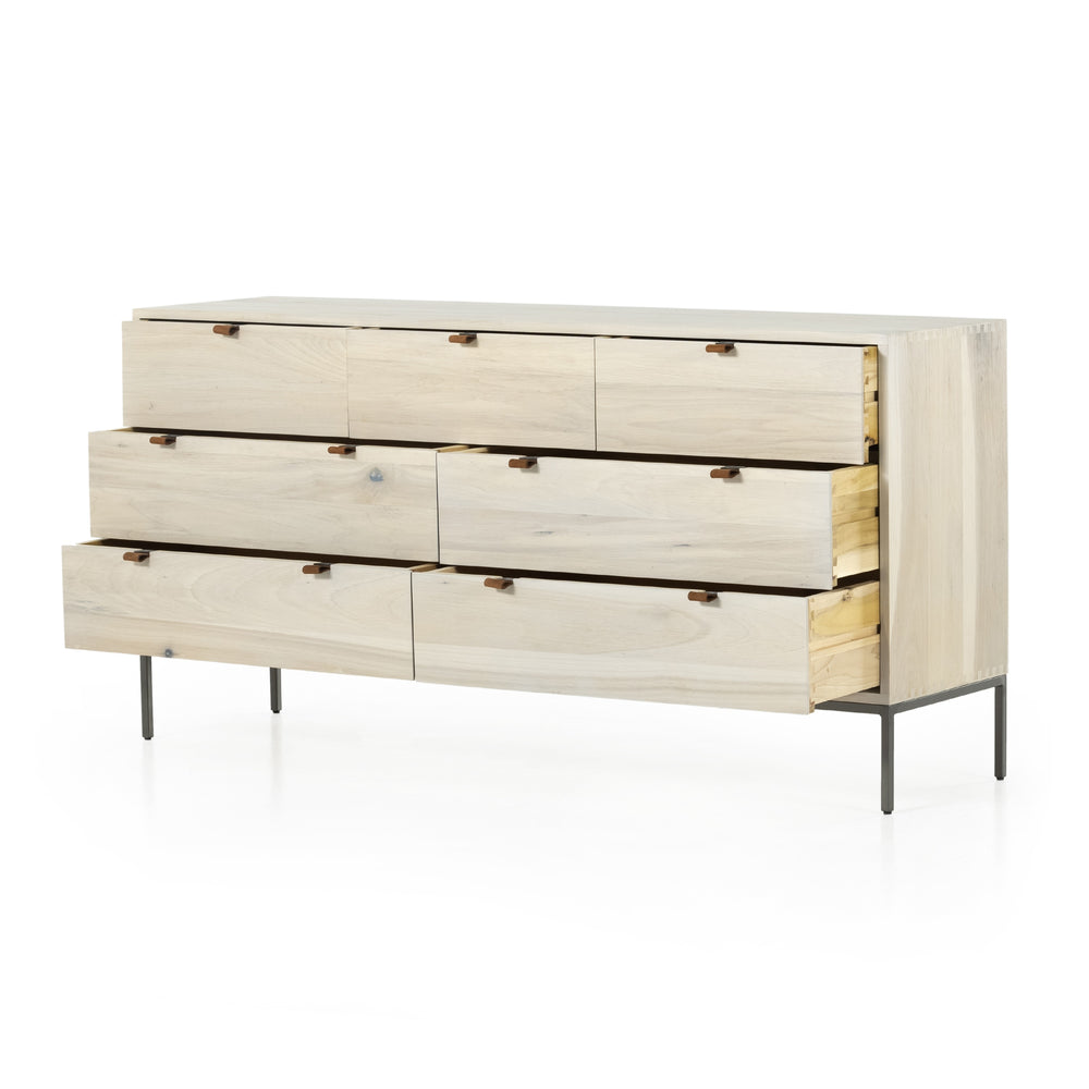 Trey 7 Drawer Dresser In Dove Poplar