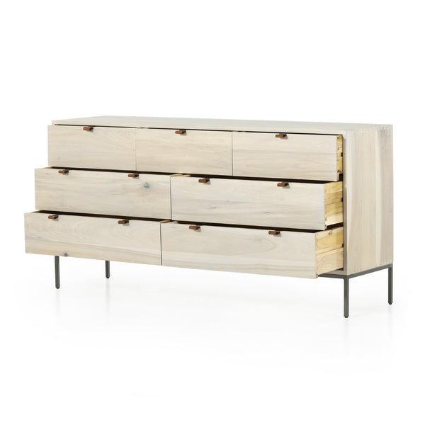 Trey 7 Drawer Dresser In Dove Poplar