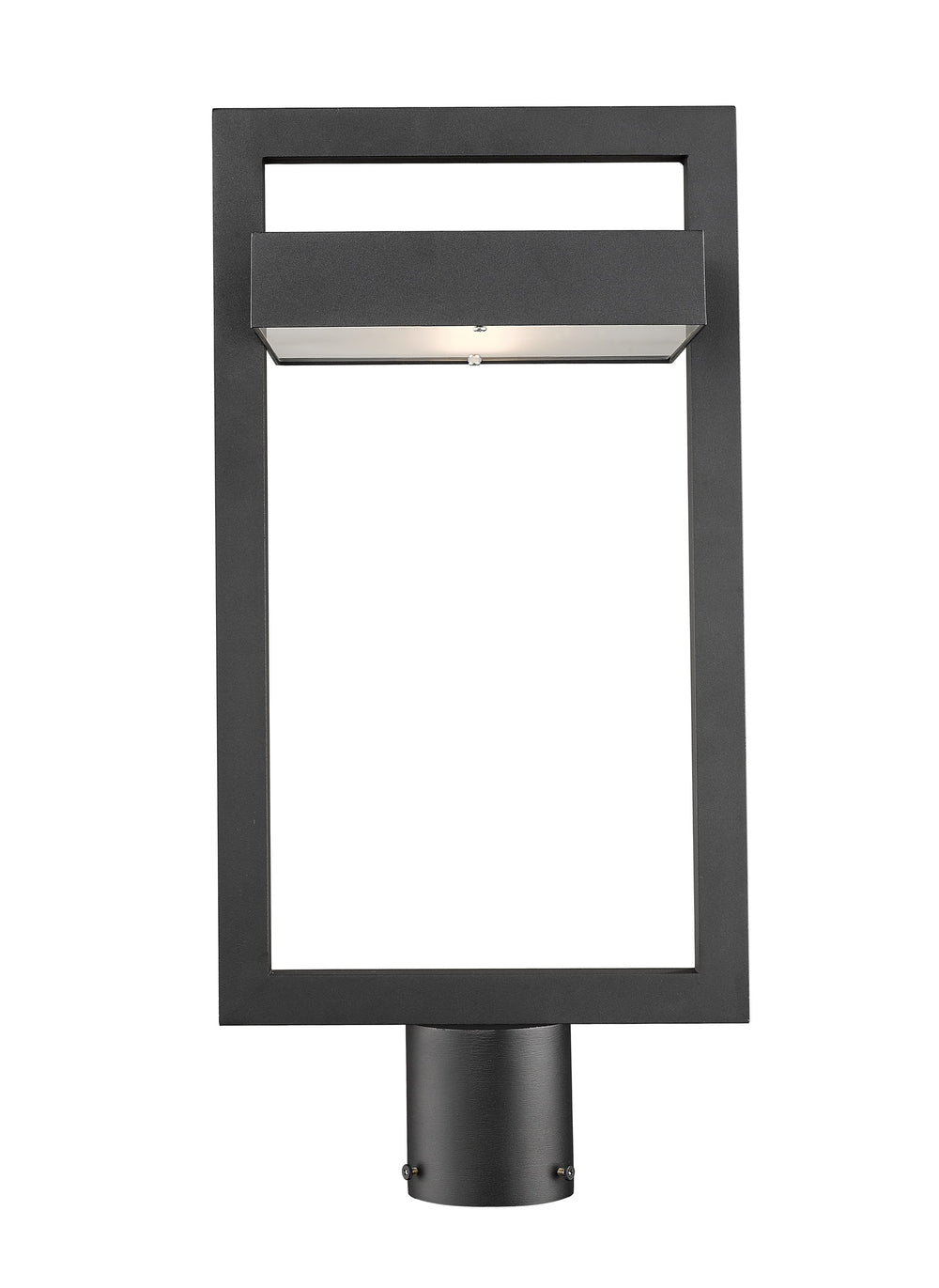Luttrel 1 Light Outdoor Post Mount Fixture in Black Finish
